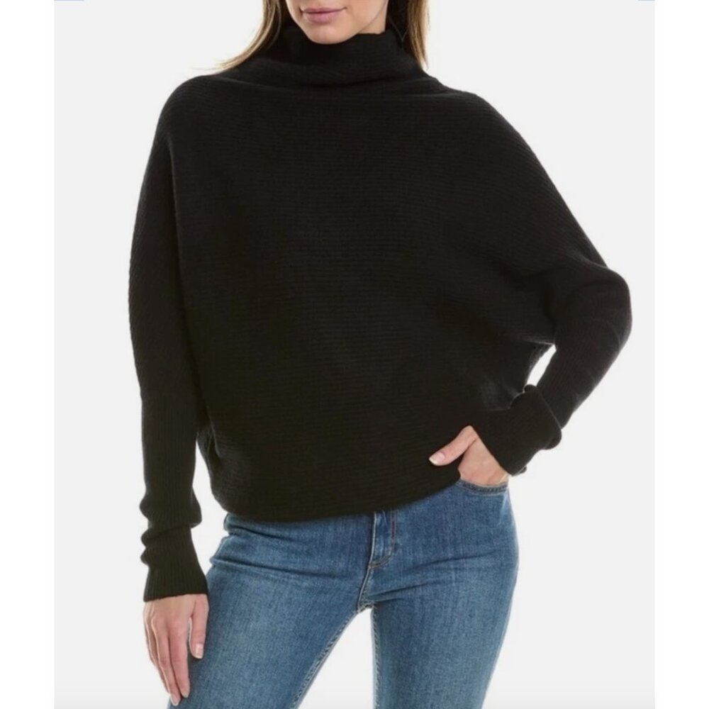 AllSaints Ridley Women's Funnel Neck Wool Jumper Pullover Sweater Black Size S
